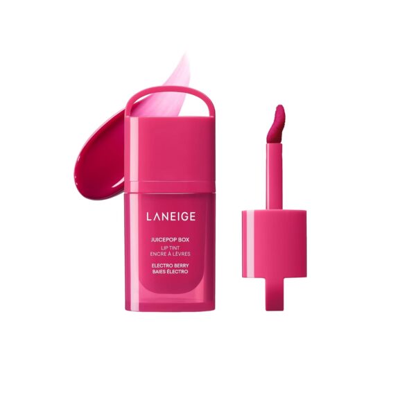LANEIGE JuicePop Box Lip Tint – Electro Berry | Long-Lasting Hydrating Glossy Lip Tint with Buildable Juicy Color & Nourishing Shine